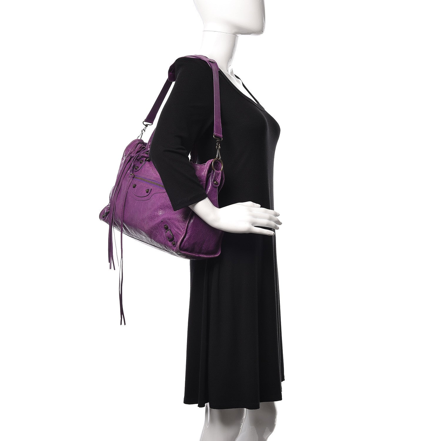 Balenciaga Agneau Classic Hardware City Dark Violet 2 of 14