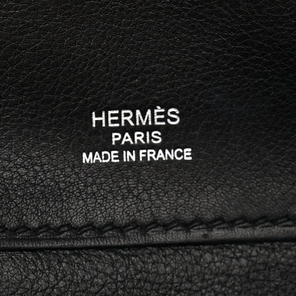 Hermes Evergrain Kelly Cut Clutch Pochette Black 6 of 11