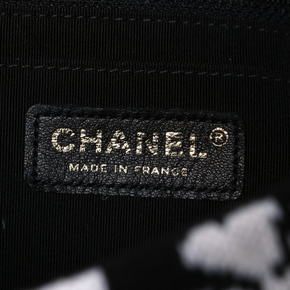 Chanel Cashmere Knit Coco Neige Flap Black White 6 of 10