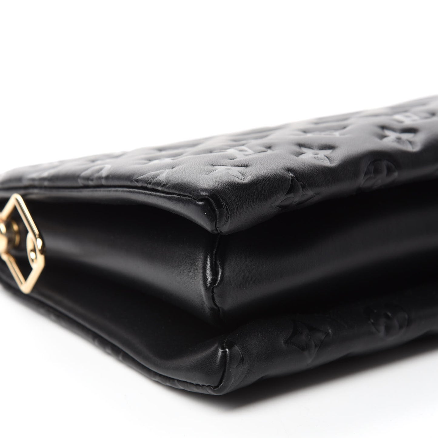 Lambskin Embossed Monogram Coussin PM Black