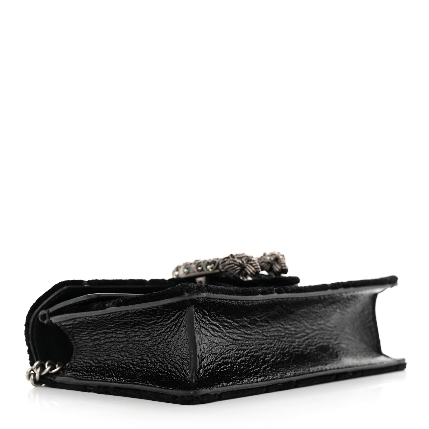 Gucci Velvet GG Monogram Super Mini Dionysus Shoulder Bag Black 4 of 9