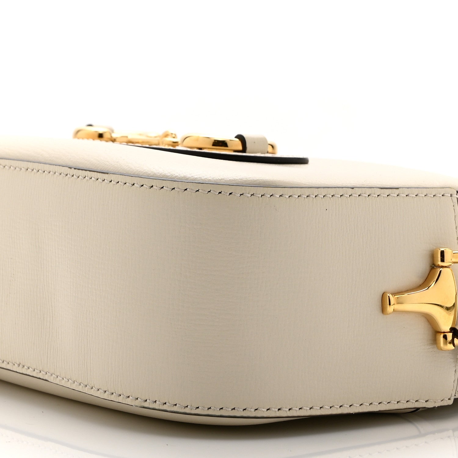Gucci Azalea Calfskin Mini Horsebit 1955 Camera Shoulder Bag Mystic White 11 of 11