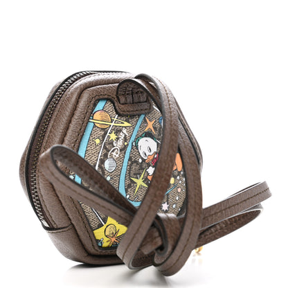 Gucci X DISNEY GG Supreme Monogram Donald Duck Interlocking G Coin Pouch Beige Multicolor New Acero 3 of 7