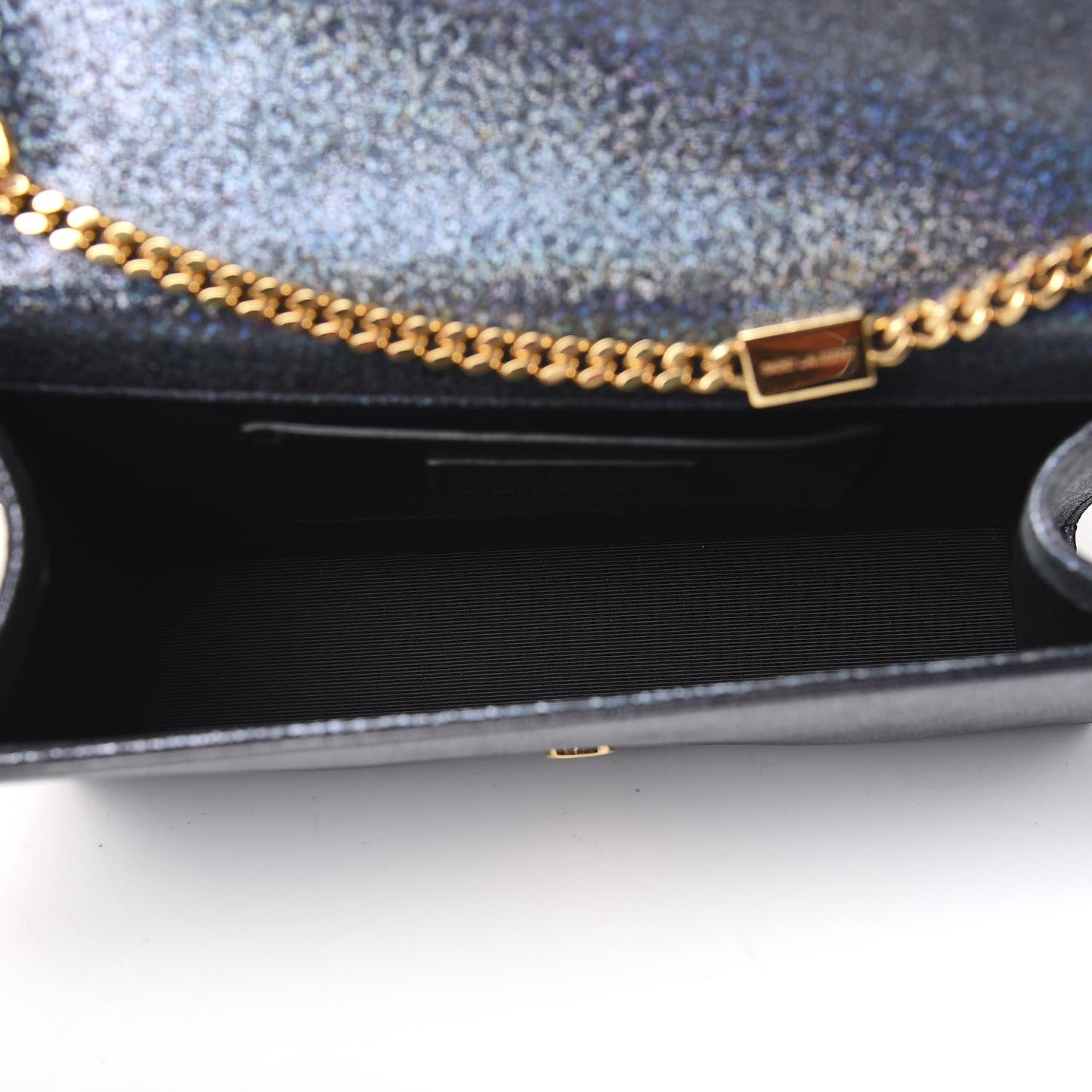 Sparkle Calfskin Medium Classic Monogram Kate Satchel Graphite