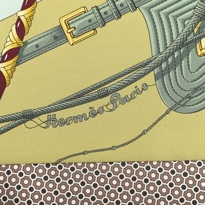 Hermes Silk Clic Clac Maxi Twilly Tilleul Viex Rose Aqua 2 of 3