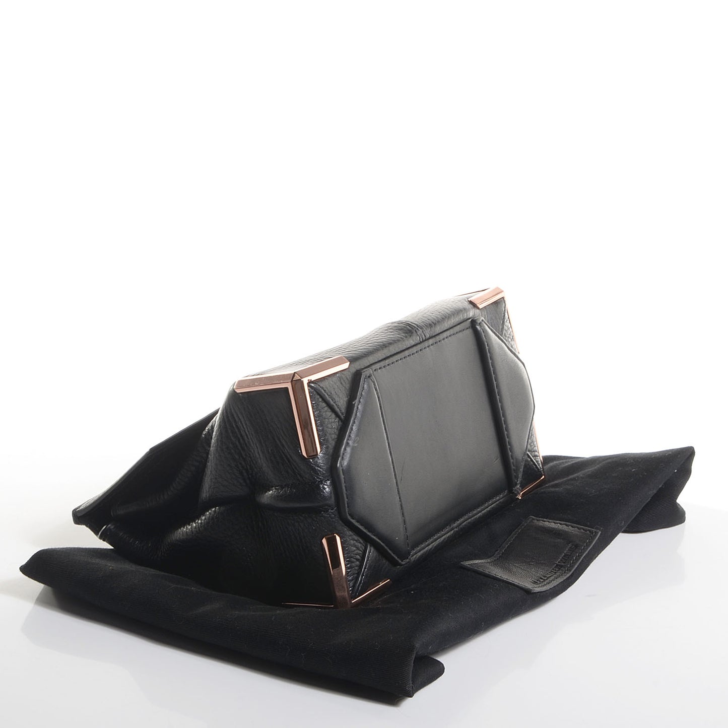 Calfskin Small Marion Soft Black with Rose Gold Hardware