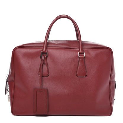 Prada Saffiano Travel Briefcase Rubino 1 of 14