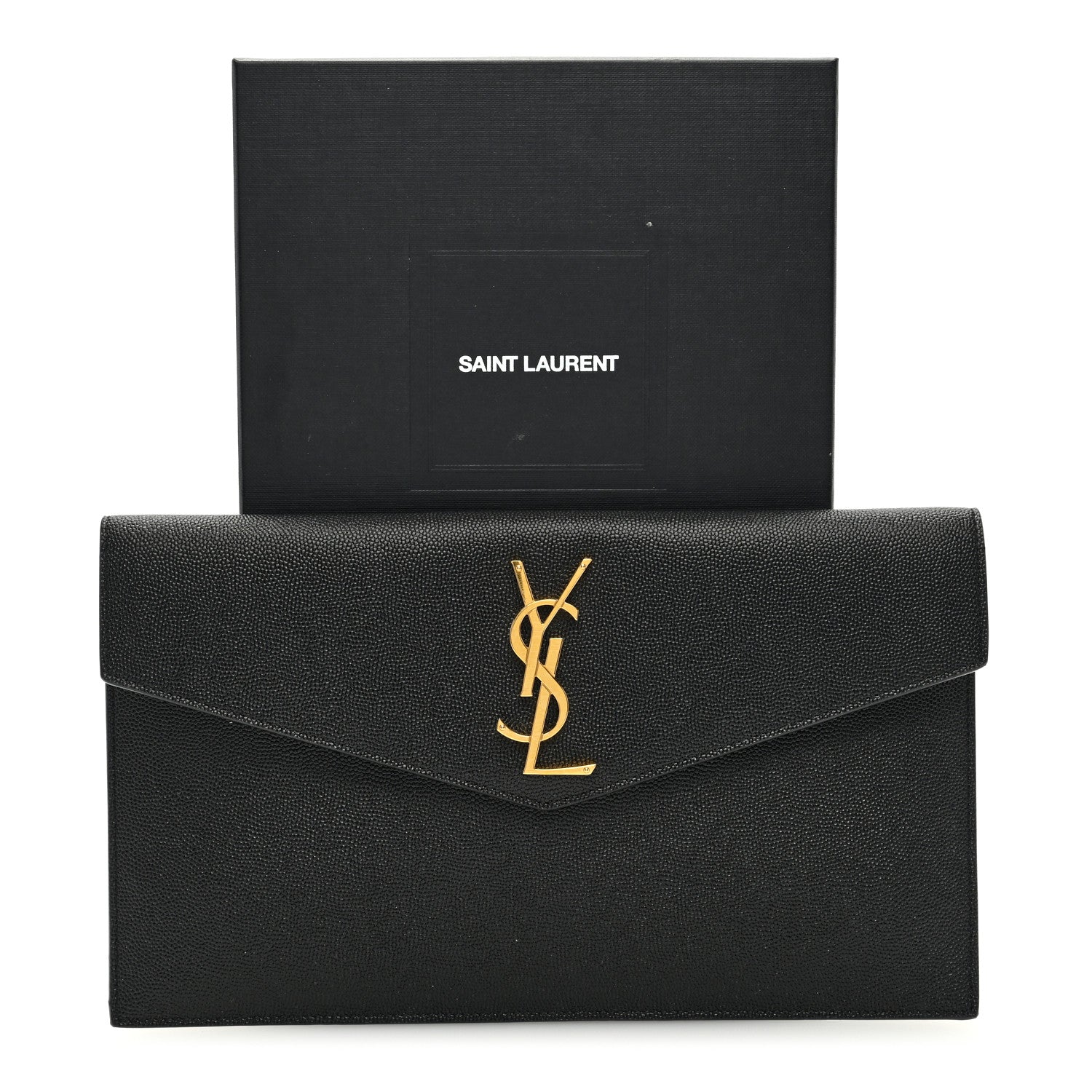 Saint Laurent SAINT LAURENT Grain De Poudre Uptown Pouch Black 7 of 7