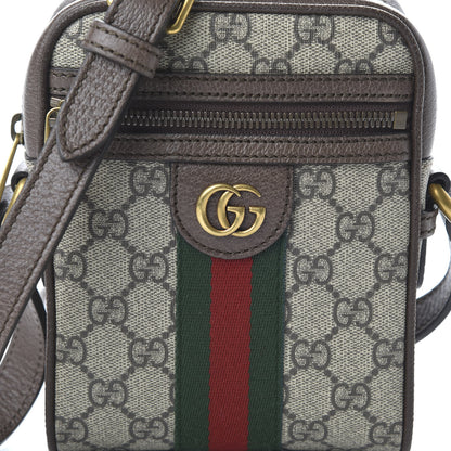 Gucci GG Supreme Monogram Web Mini Ophidia Messenger Brown 10 of 11