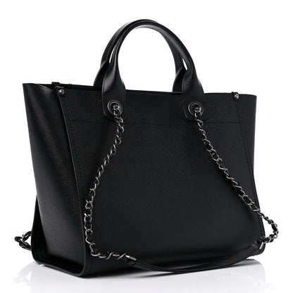 Chanel Caviar Small Studded Deauville Tote Black 3 of 9