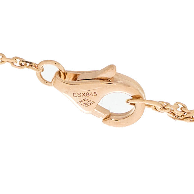 18K Pink Gold Tsavorite Garnet Onyx Panthere Chain Bracelet