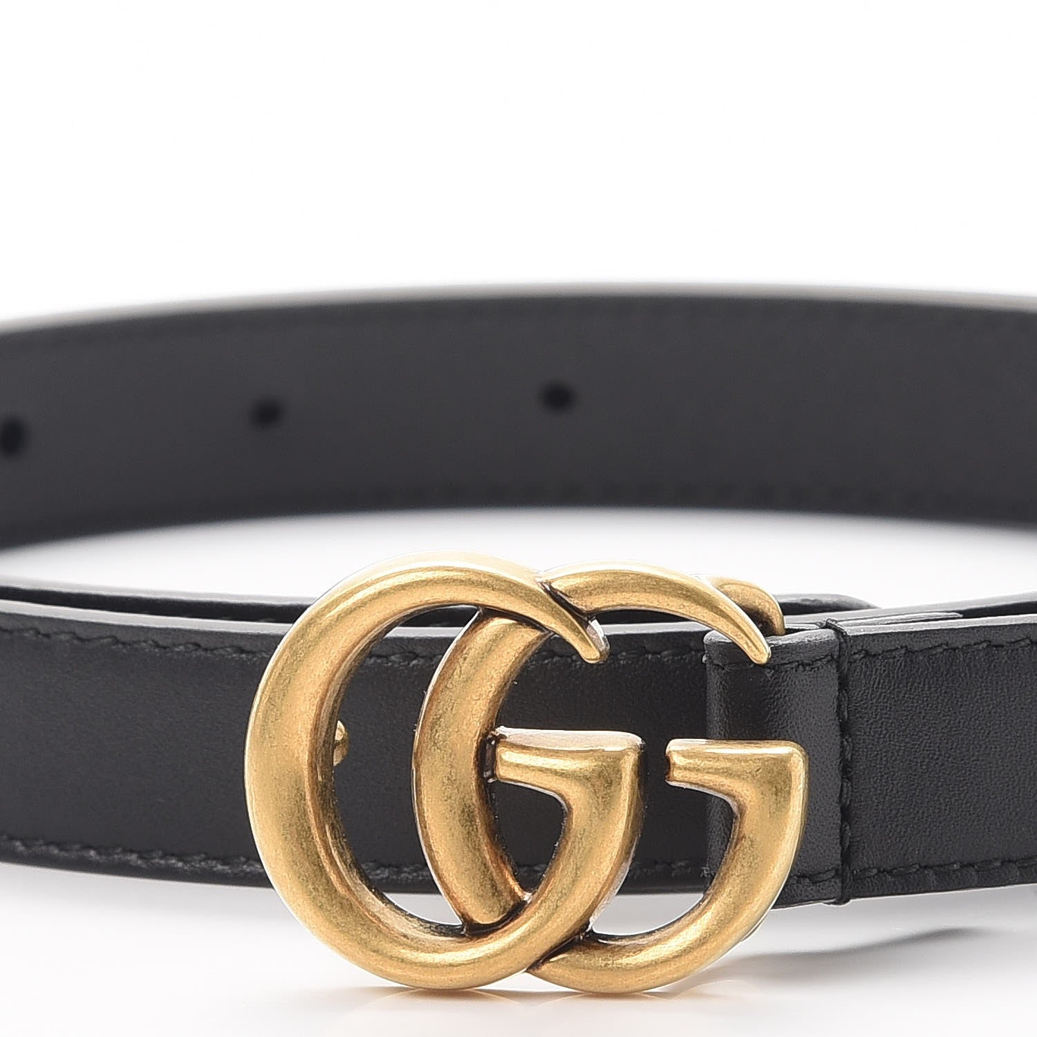 Gucci Calfskin Double G 20mm Belt 85 34 Black 6 of 8