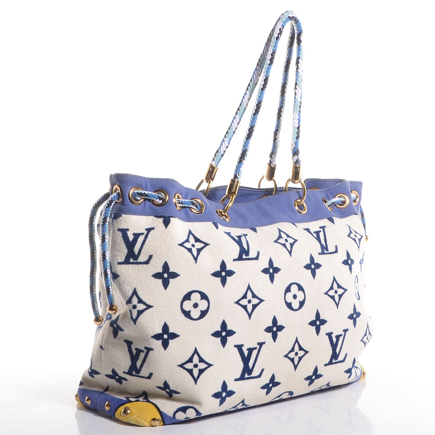 Louis Vuitton Cotton Monogram Eponge Cabas Blue 3 of 6
