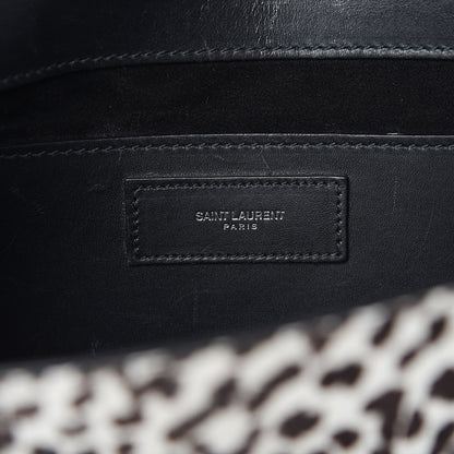 Saint Laurent Calf Hair Calfskin Snow Leopard Medium Betty White Black 6 of 15