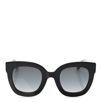 Gucci Acetate Crystal Star Round Frame Sunglasses GG0208S Black 2 of 4