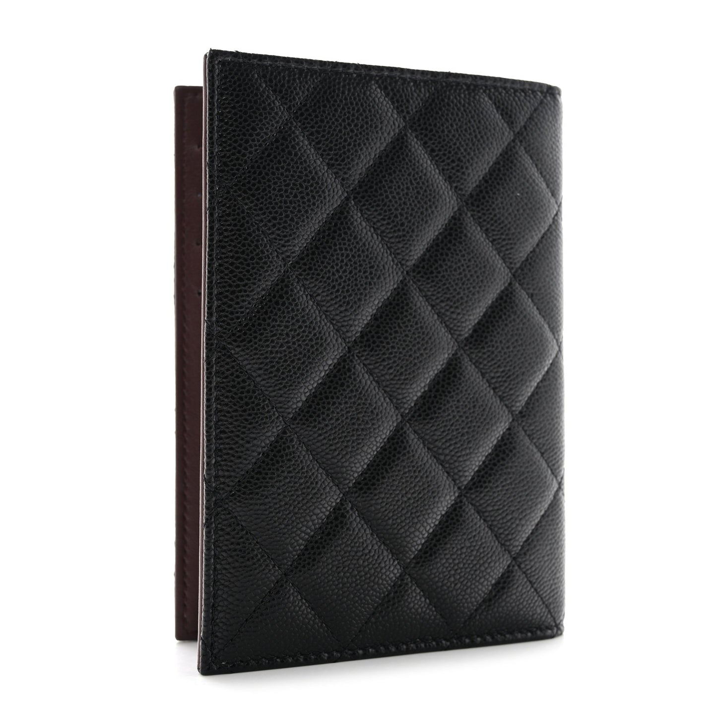 Caviar Quilted Passport Holder Black