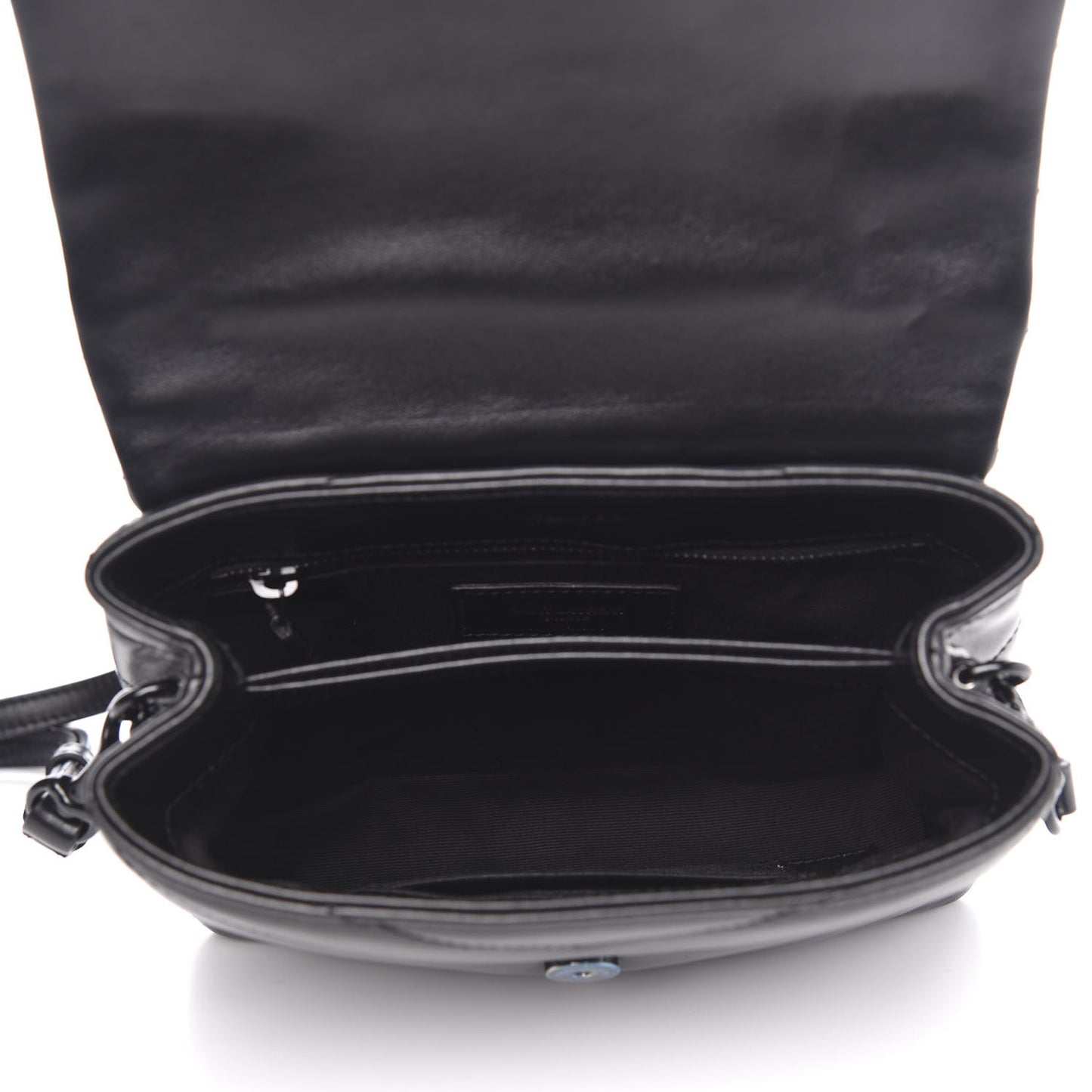 Calfskin Y Quilted Monogram Toy Loulou Crossbody Bag Black