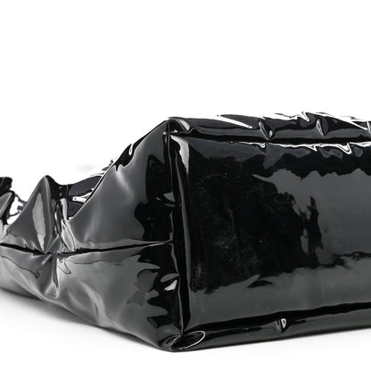 Saint Laurent Patent Wide Puffer Maxi Tote Black 9 of 10