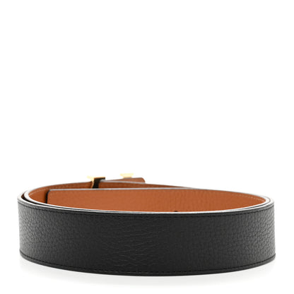 Louis Vuitton Taurillon Calfskin 30mm LV Initiales Reversible Belt 95 38 Black 2 of 8