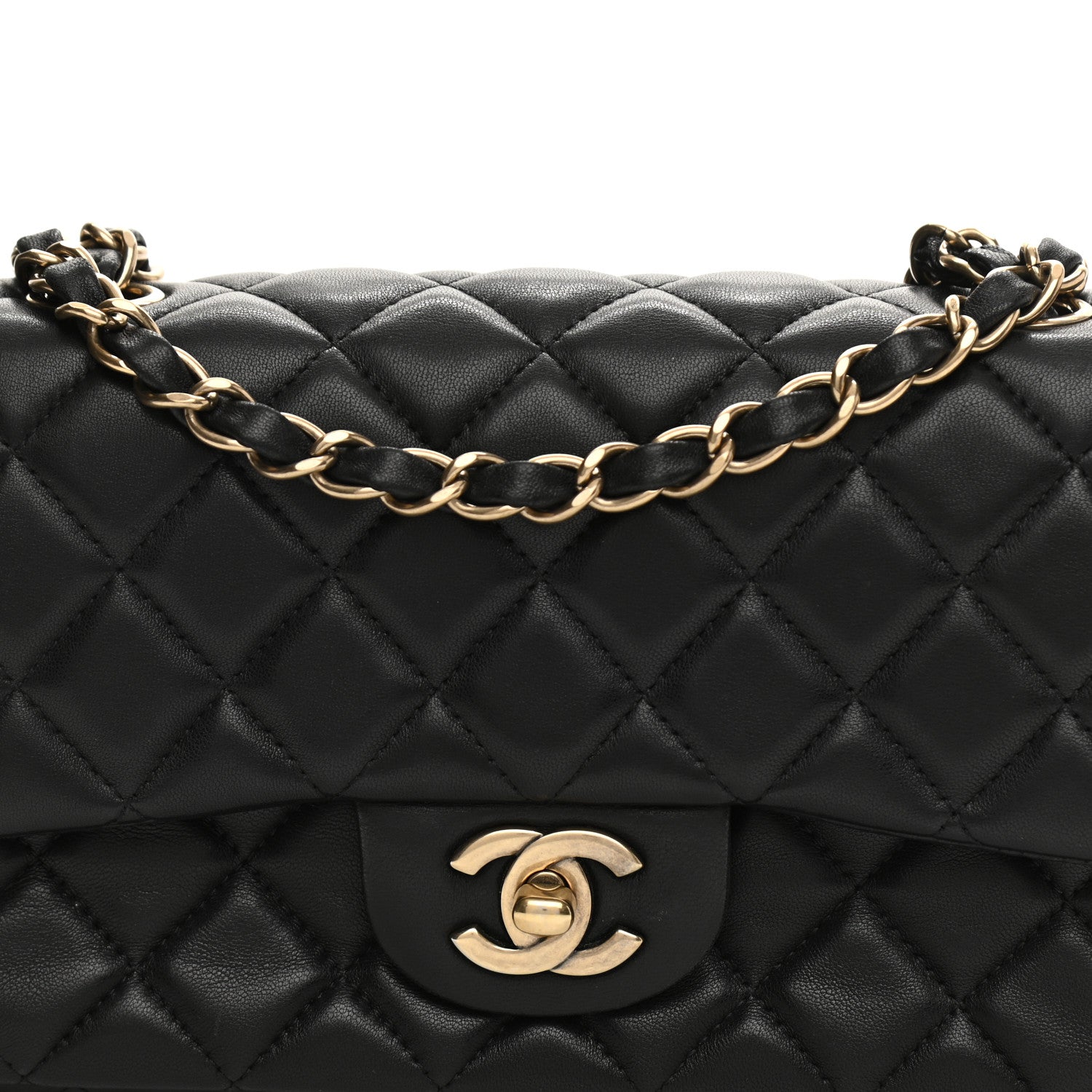 Chanel Lambskin Quilted Mini Rectangular Flap Black 8 of 10