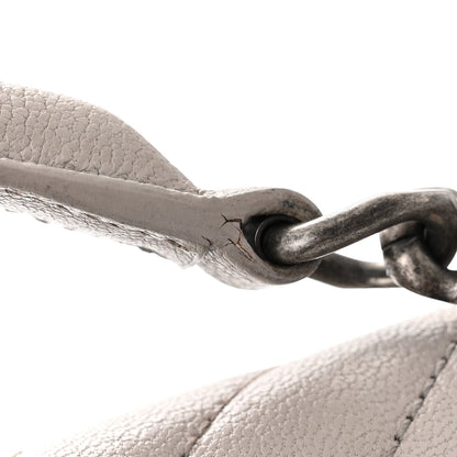 Saint Laurent Sheepskin Matelasse Large Monogram College Satchel Light Grey 13 of 13