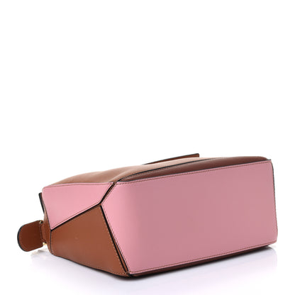 Loewe Calfskin Small Puzzle Bag Tan Medium Pink 3 of 4