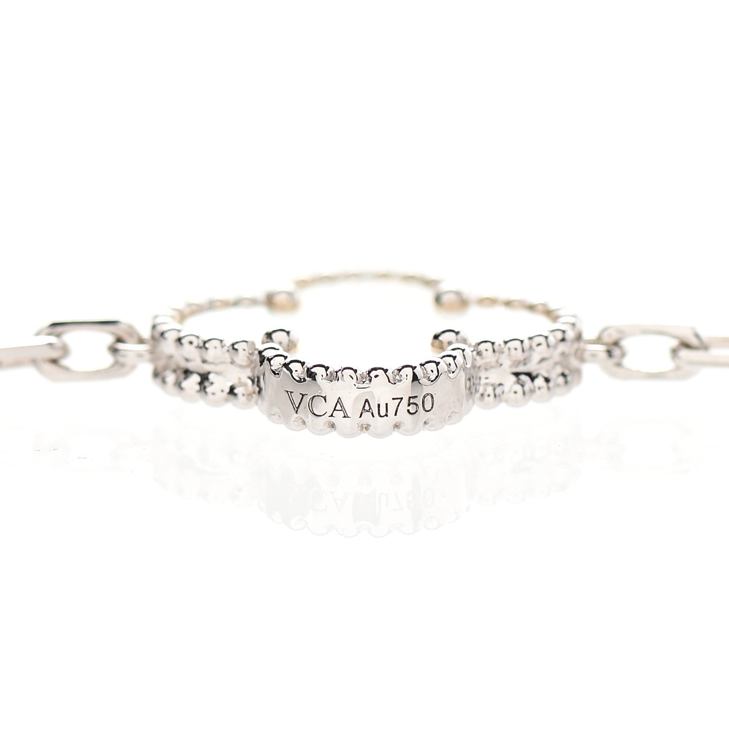 Van Cleef & Arpels 18K White Gold Mother of Pearl 20 Motifs Vintage Alhambra Necklace 5 of 7