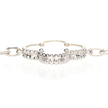 Van Cleef & Arpels 18K White Gold Mother of Pearl 20 Motifs Vintage Alhambra Necklace 5 of 7