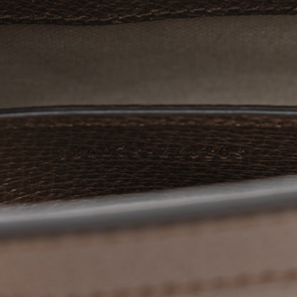 Gucci Monogram Jumbo GG Textured Dollar Calfskin Web Small Ophidia Chain Shoulder Bag Camel Ebony New Acero 7 of 11