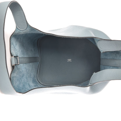 Hermes Taurillon Clemence Picotin 26 GM Ciel 5 of 6