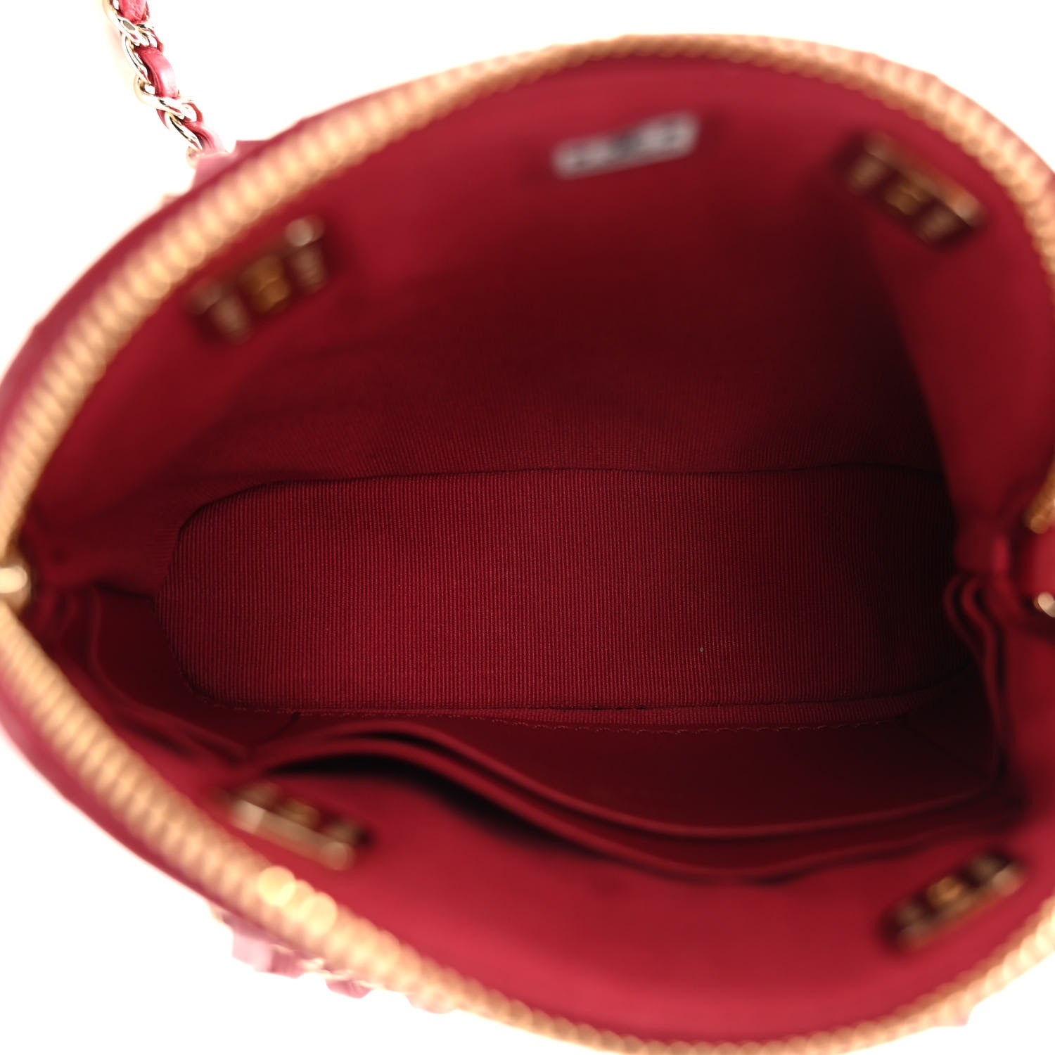 Chanel Patent Calfskin Quilted Shiny Coco Clutch With Chain Red 5 of 10