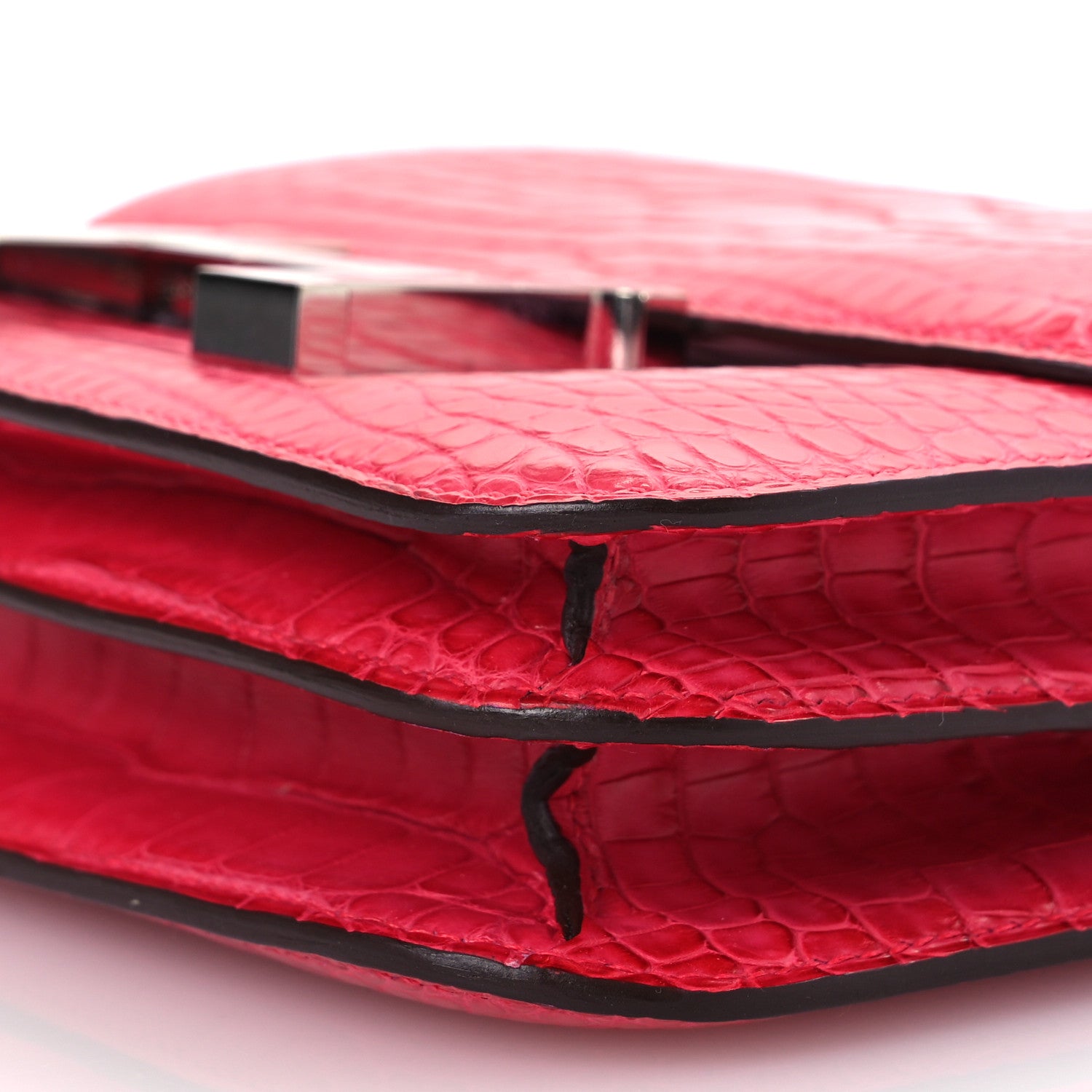 Hermes Matte Alligator Constance 18 Rose Extreme 11 of 15
