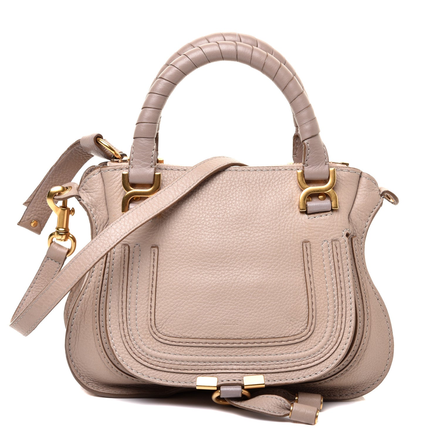 Chloe Calfskin Mini Marcie Satchel Nude Pink 1 of 10