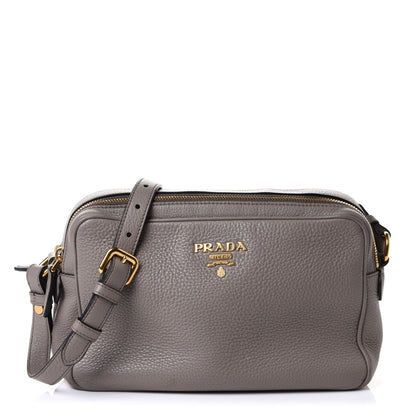Prada Vitello Daino Medium Double Zip Shoulder Bag Argilla 1 of 10