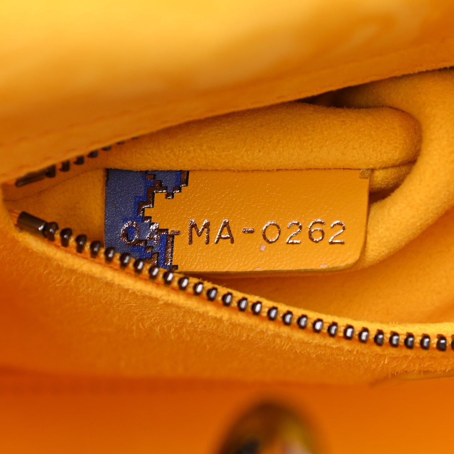 Calfskin Pixel Zodiac Small Lady Dior Yellow Multicolor