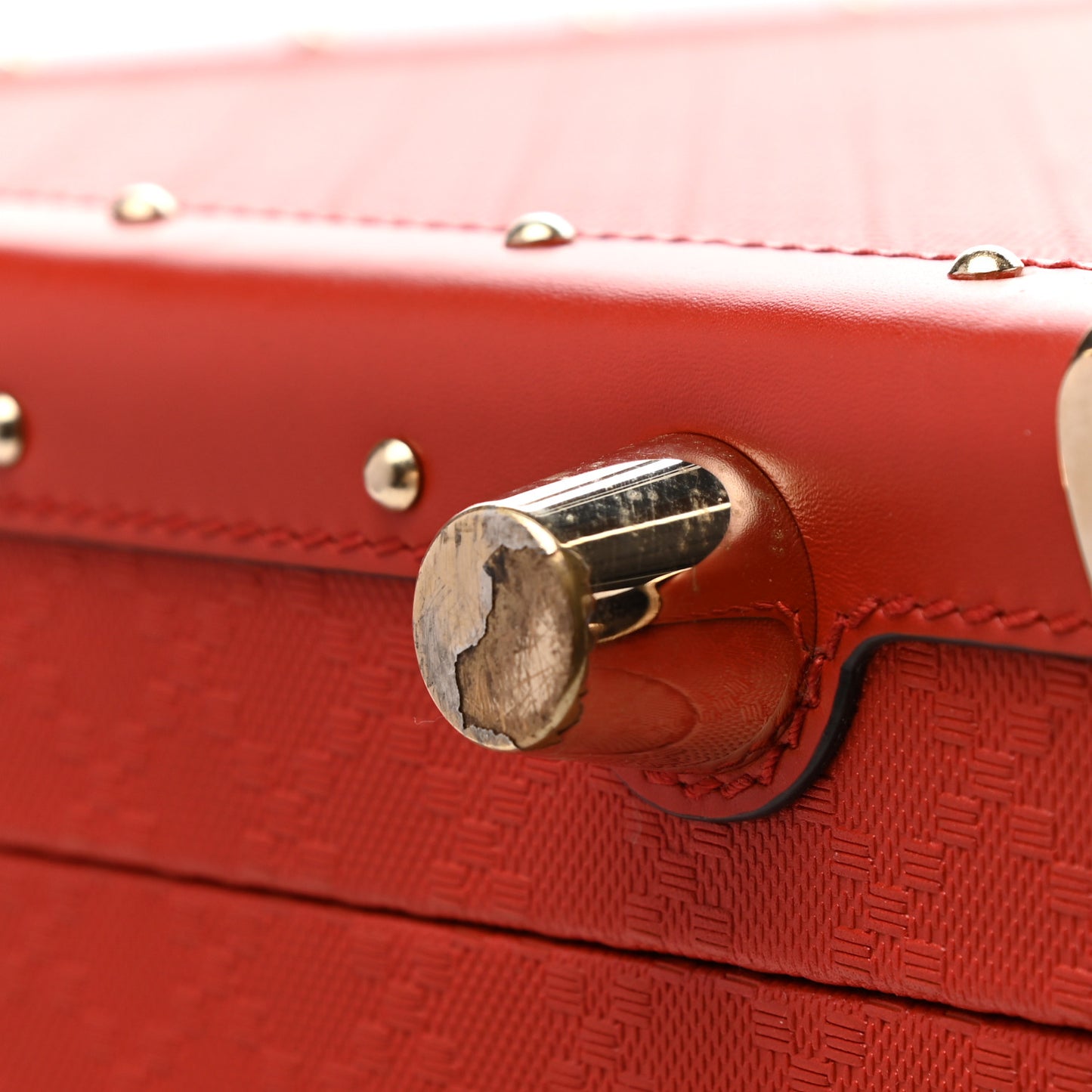 Bright Diamante Structured Suitcase Oxidation