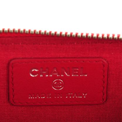 Chanel Caviar Quilted Diamond CC Key Holder Case Dark Pink 6 of 7