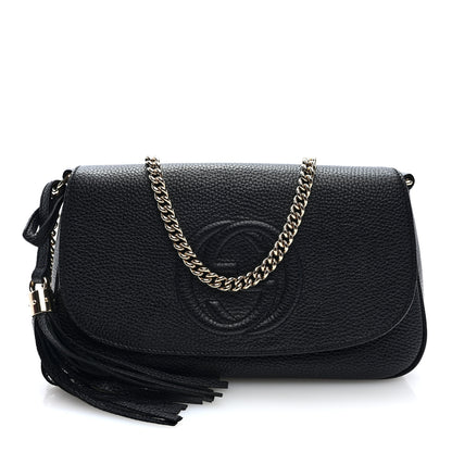 Gucci Pebbled Calfskin Medium Soho Flap Crossbody Black 1 of 10