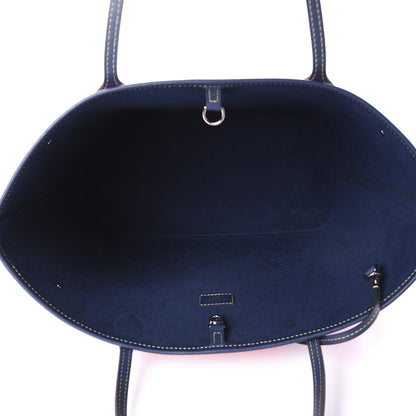 Louis Vuitton Epi Neverfull MM Denim Red 5 of 9