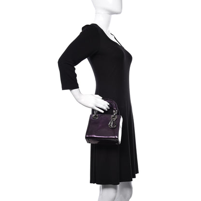 Christian Dior Patent Mini Lady Dior Purple 2 of 12
