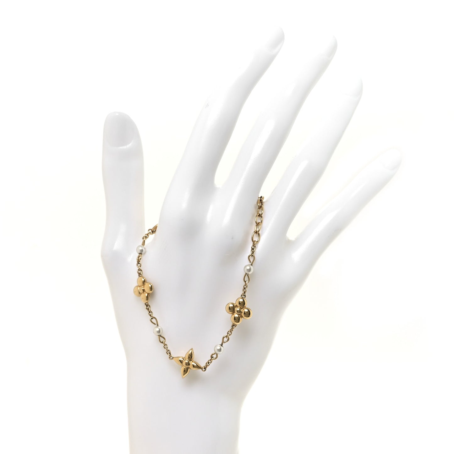 Metal Pearl Blooming Bracelet