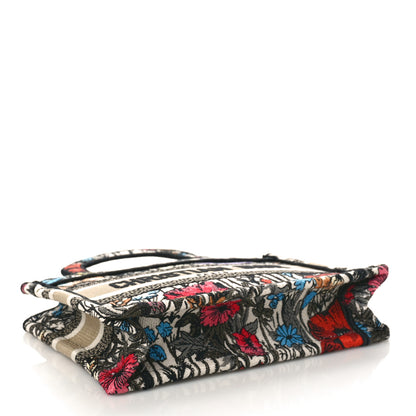 Christian Dior Canvas Embroidered Mille Fleurs Mini Book Tote Multicolor 4 of 8
