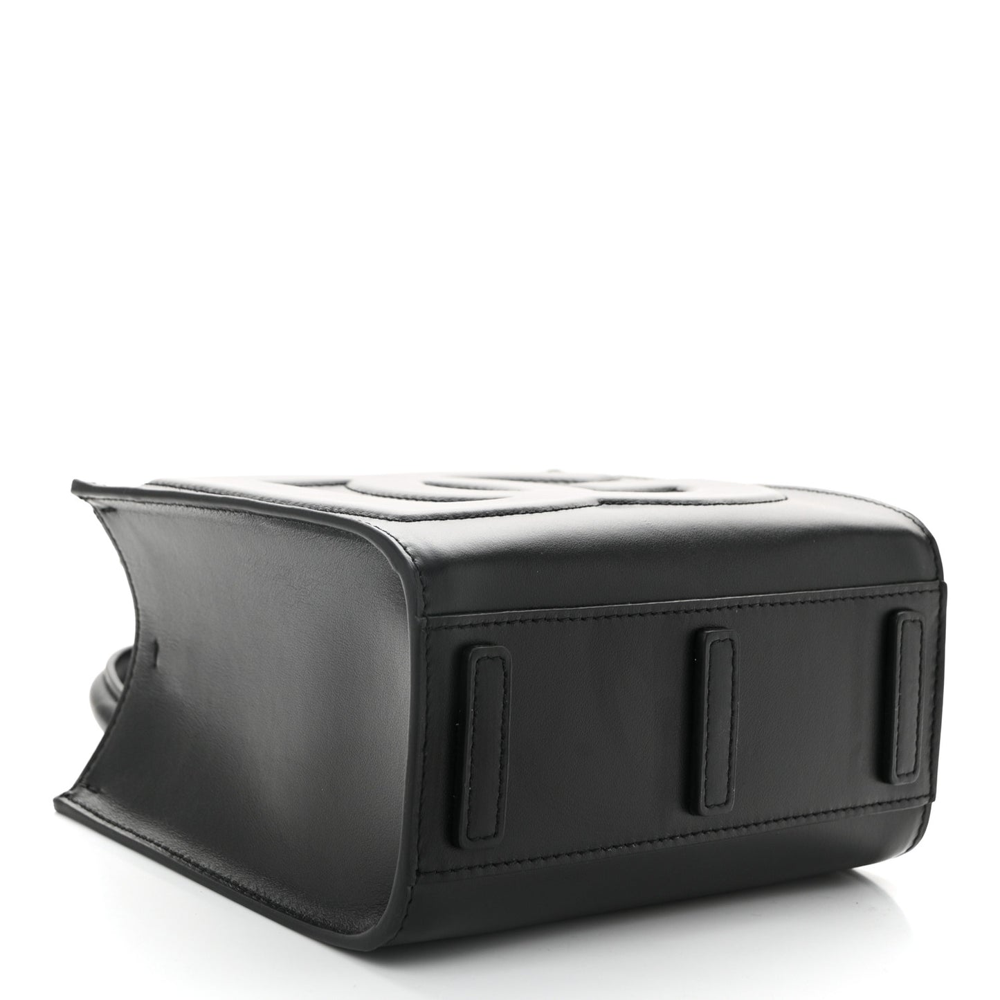 DOLCE GABBANA Calfskin Small DG Daily Shopper Tote Black