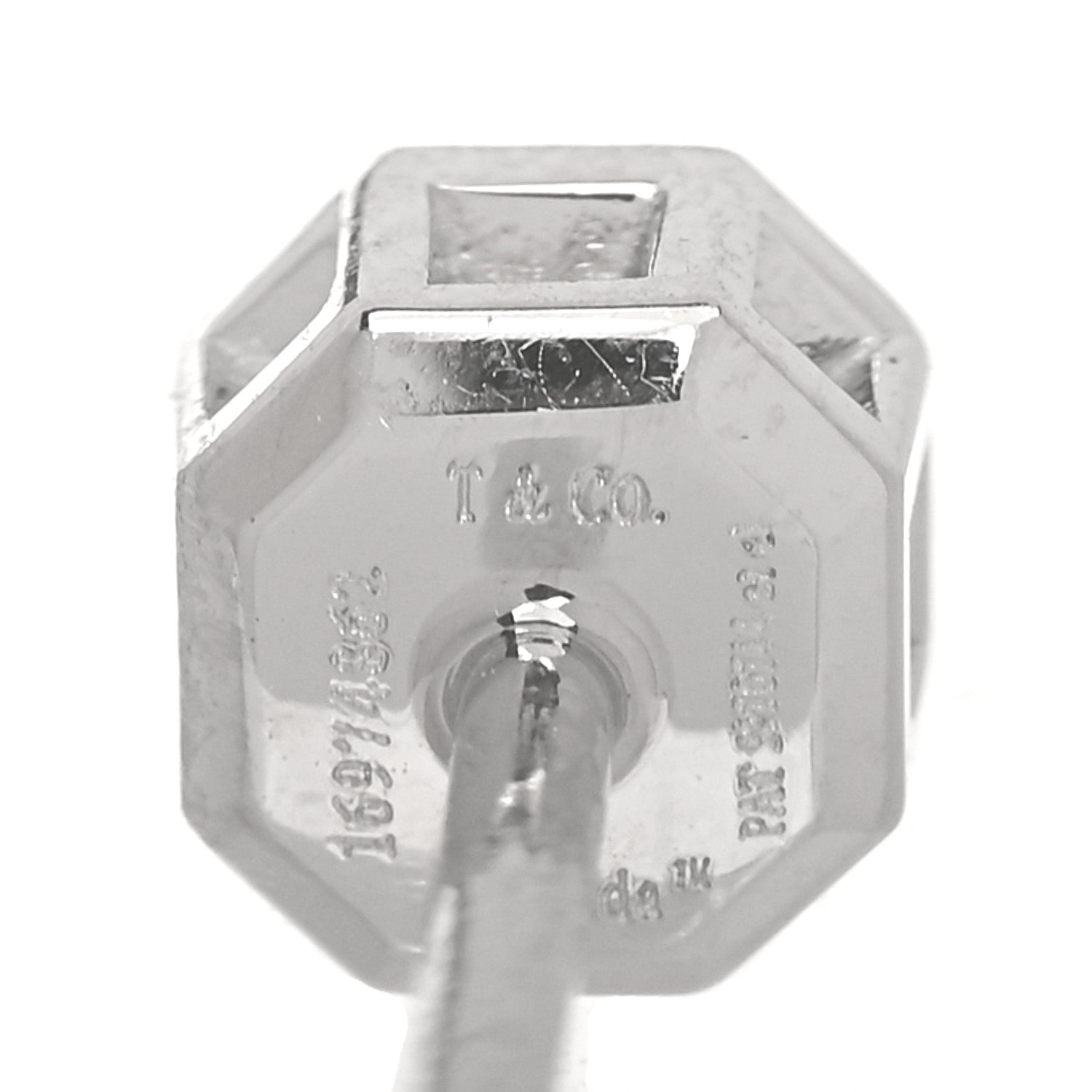 Tiffany Platinum Diamond .90ct Lucida Bezel Solitaire Earrings 4 of 6