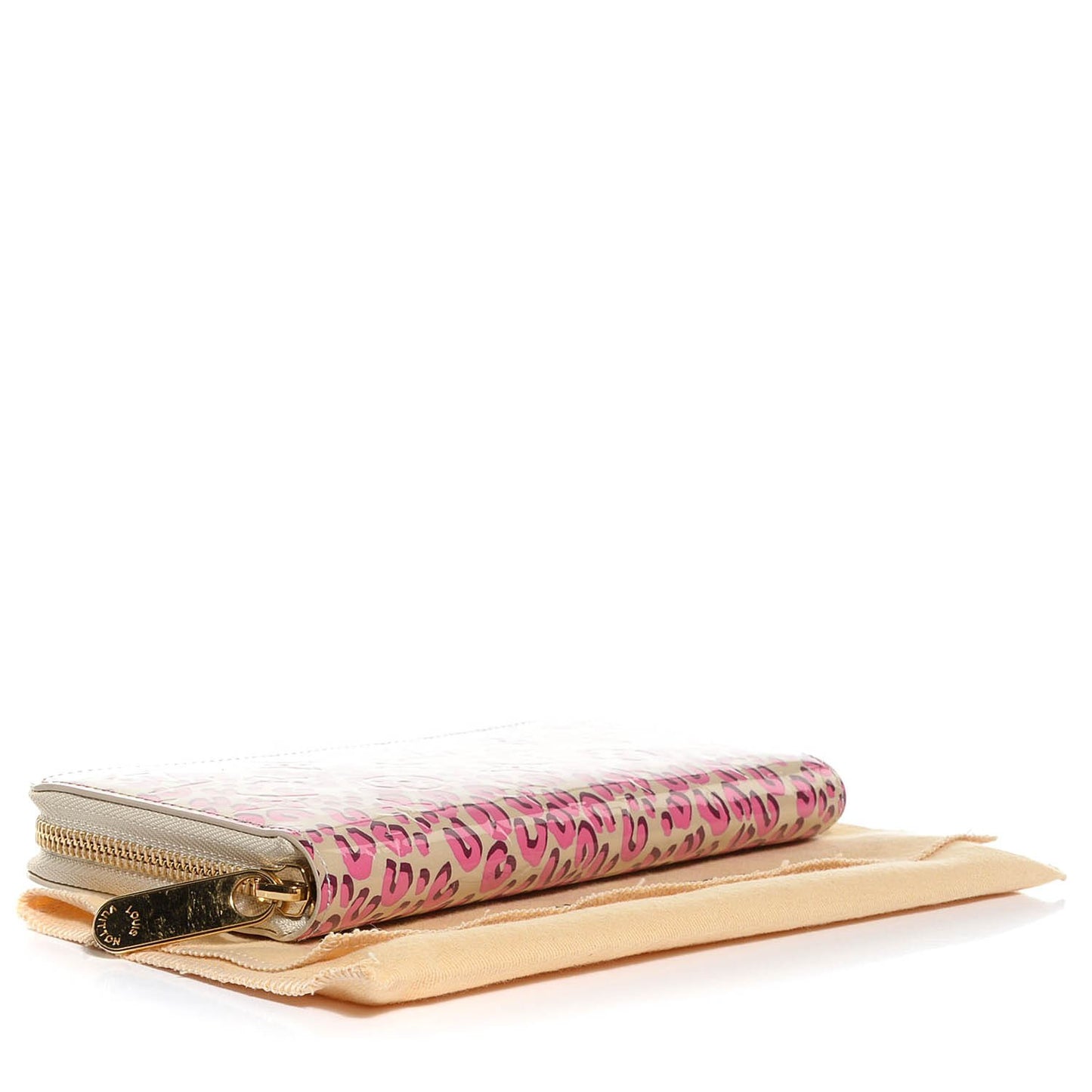 Vernis Leopard Zippy Wallet Blanc Corail