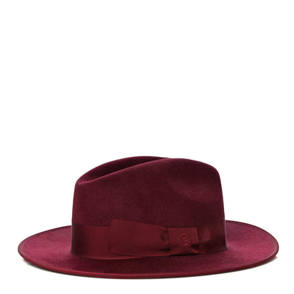 Gucci Felt Bow Hat L Burgundy 1 of 7