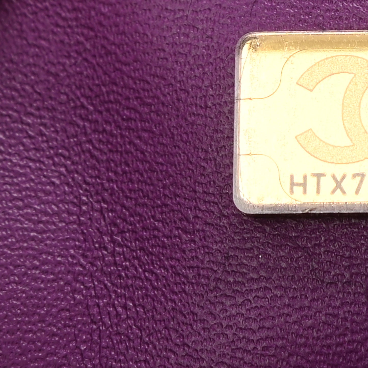 Satin Quilted Mini Rectangular Flap Purple