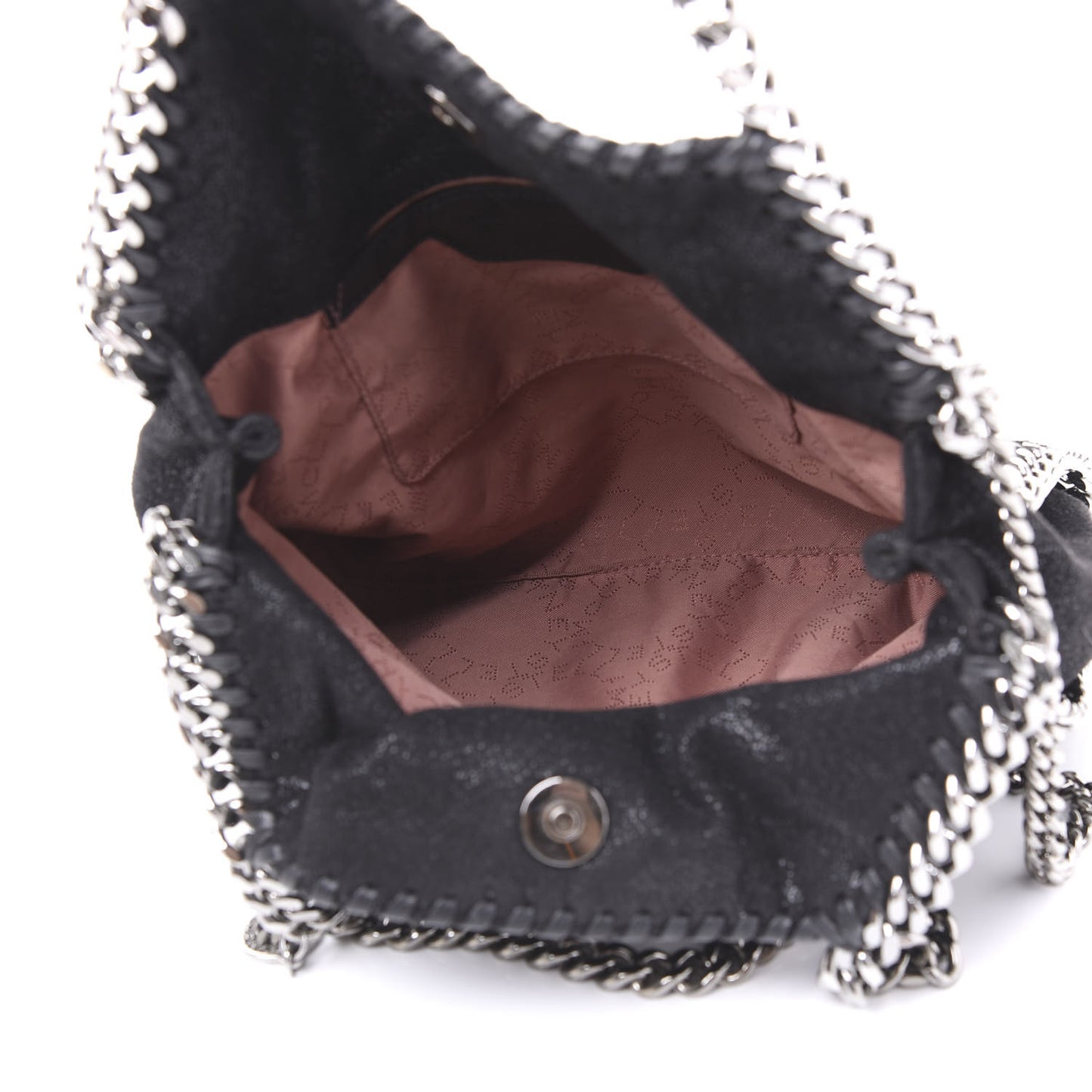 Shaggy Deer Mini Falabella Fold Over Tote Black