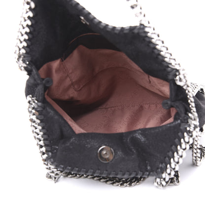 Stella McCartney Shaggy Deer Mini Falabella Fold Over Tote Black 4 of 9