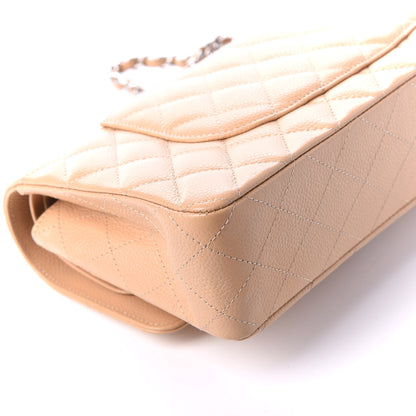 Chanel Caviar Quilted Medium Double Flap Beige 7 of 11